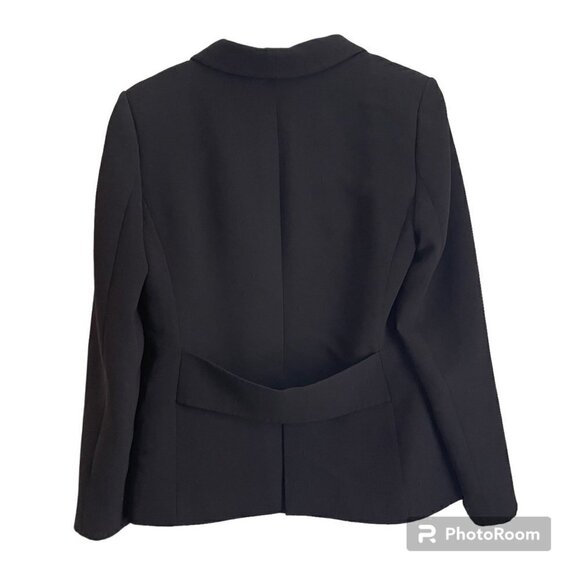 DKNY Women's Size 8 One Button Suit Jacket Black Single Breasted - Picture 2 of 8